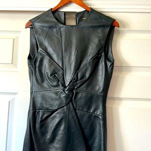 Maje green leather dress size 36